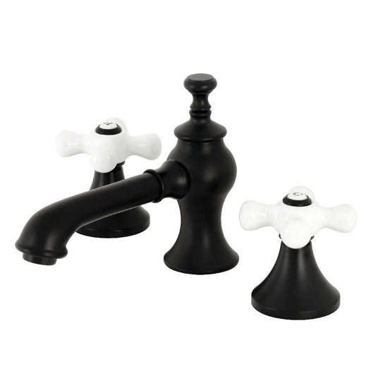Vintage Widespread Bathroom Faucet in Matte Black