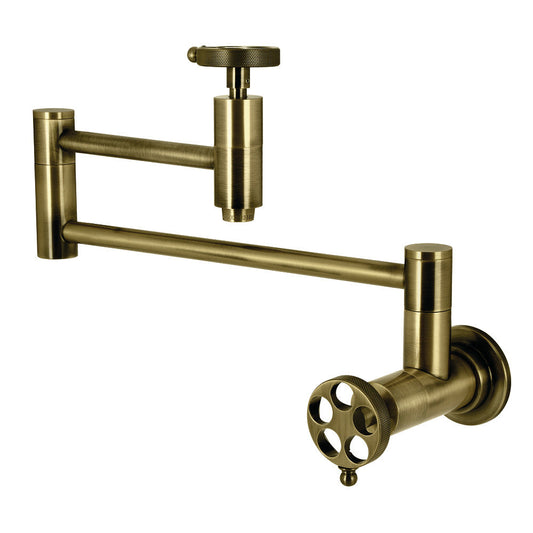Wendell Pot Filler Faucet in Antique Brass