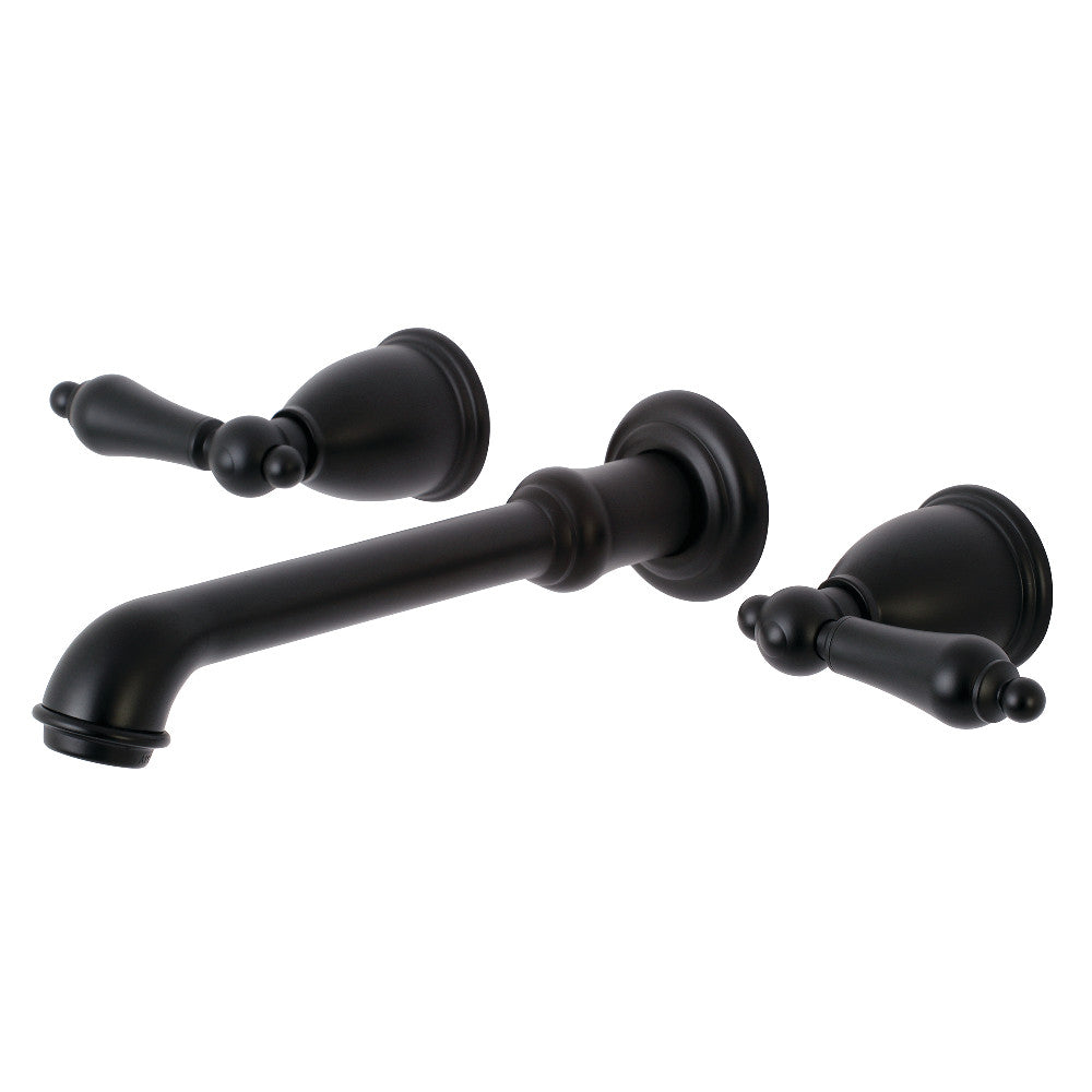 English Country Wall-Mount Bathroom Faucet in Matte Black
