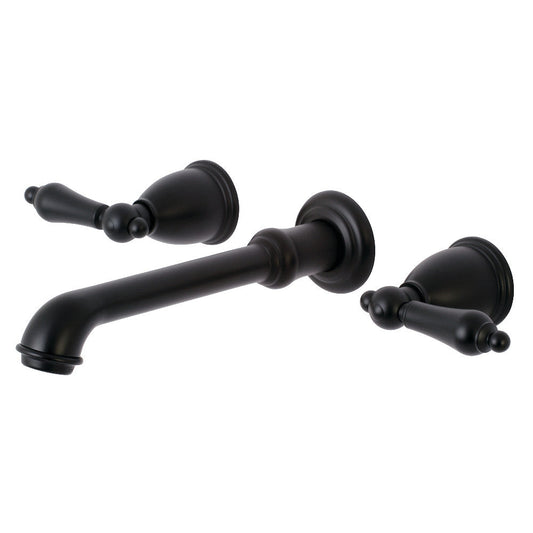 English Country Wall-Mount Bathroom Faucet in Matte Black