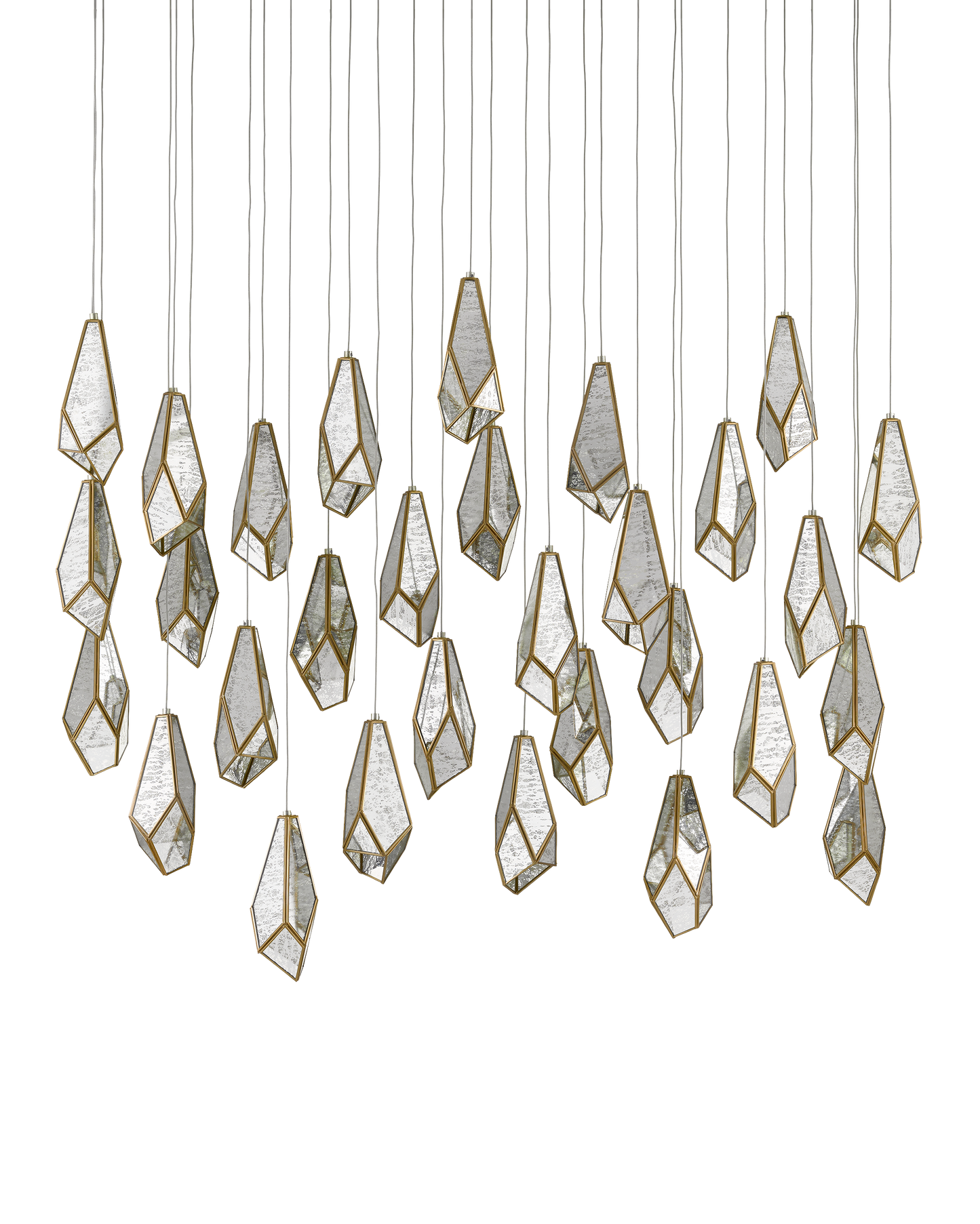 Glace Mirror 30-Light Linear Multi-Drop Pendant