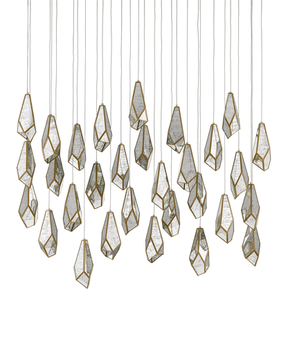 Glace Mirror 30-Light Linear Multi-Drop Pendant
