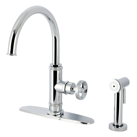 Ostro One Handle Kitchen Faucet in Polished Chrome