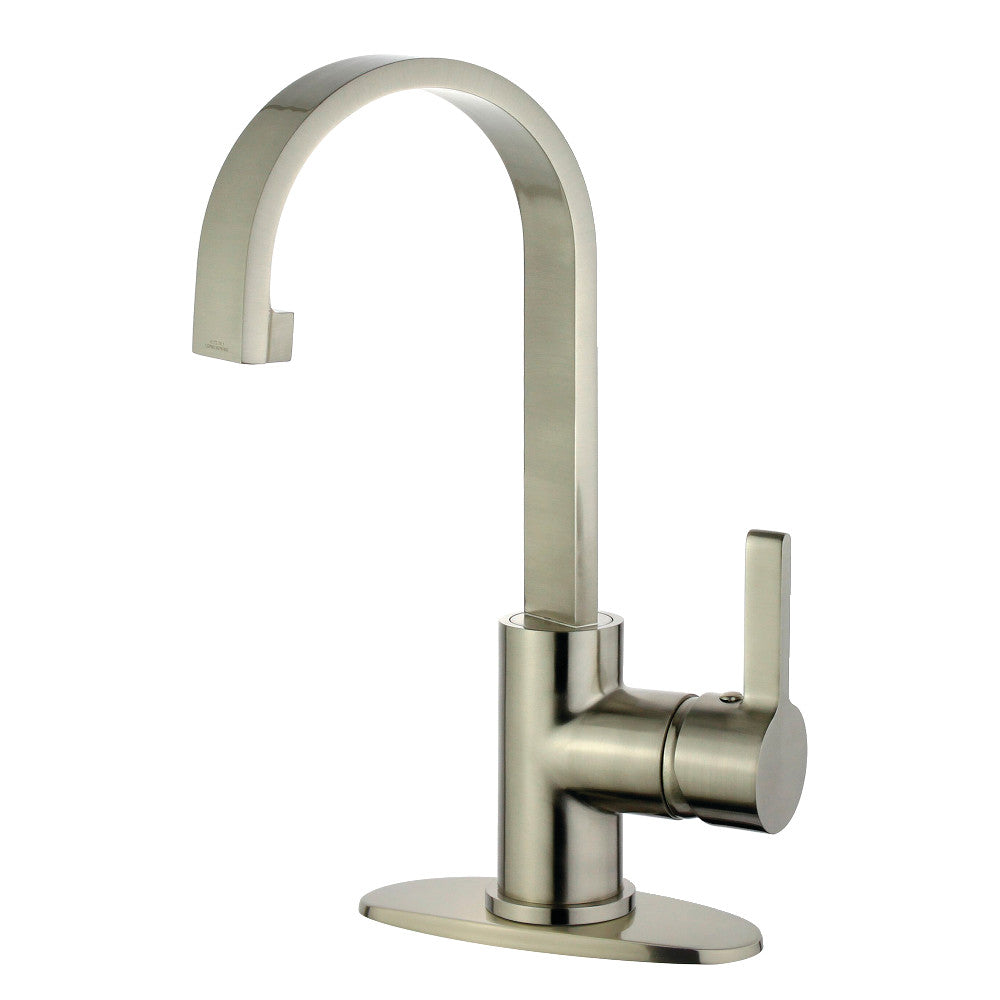 Continental Single-Hole Bathroom Faucet in Brushed Nickel