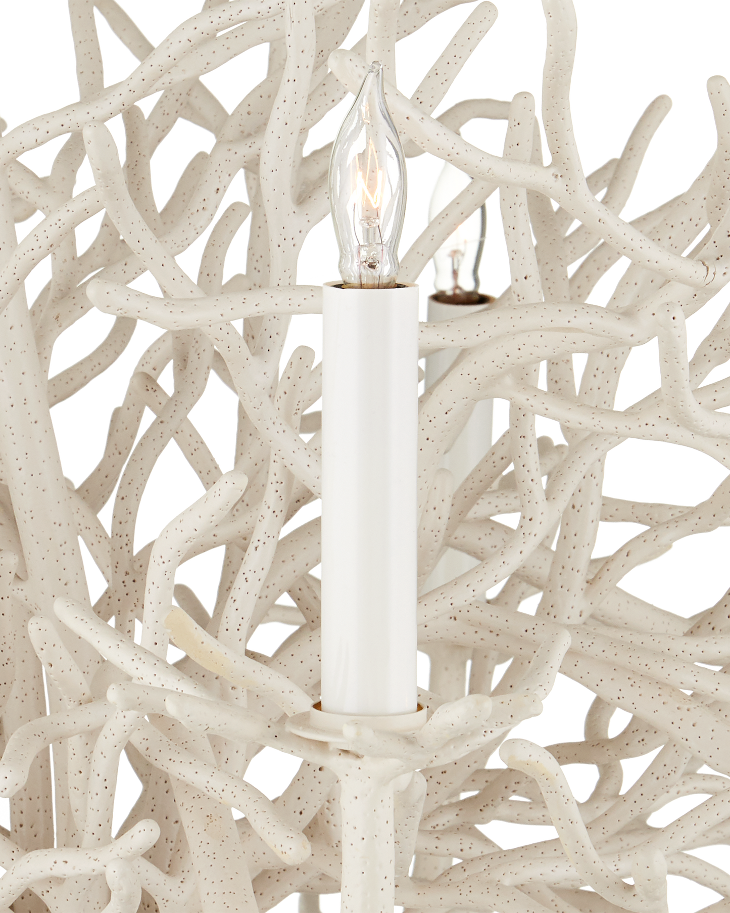 Seaward Large White Chandelier