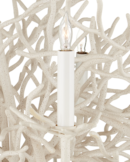 Seaward Large White Chandelier