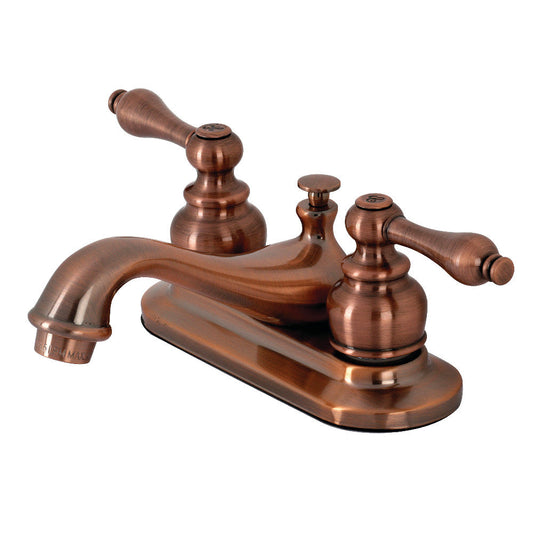 Restoration 4 Inch Centerset Bathroom Faucet in Antique Copper