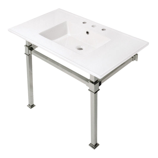 Monarch 37.38 Inch Console Sink in White