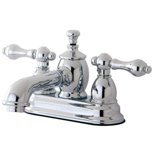 English Country 4 Inch Centerset Bathroom Faucet in Polished Chrome