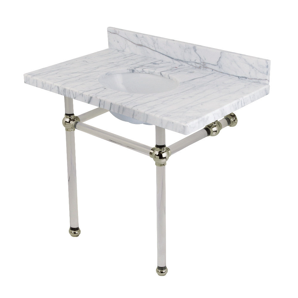 Templeton 36 Inch Console Sink in Carrara Marble