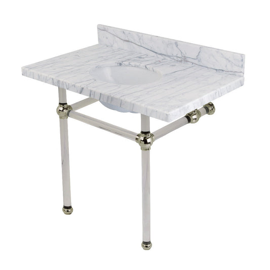 Templeton 36 Inch Console Sink in Carrara Marble