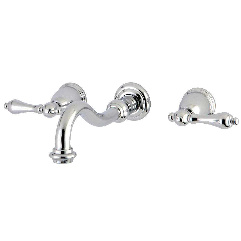 Vintage Wall-Mount Bathroom Faucet in Polished Chrome