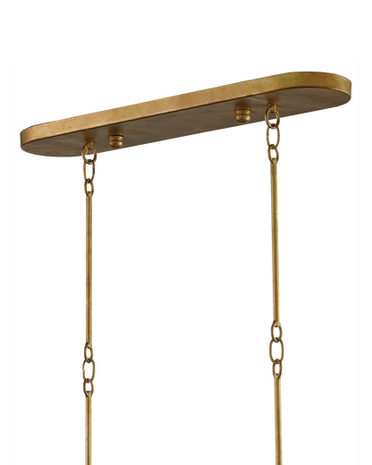 Grand Lotus Gold Oval Chandelier