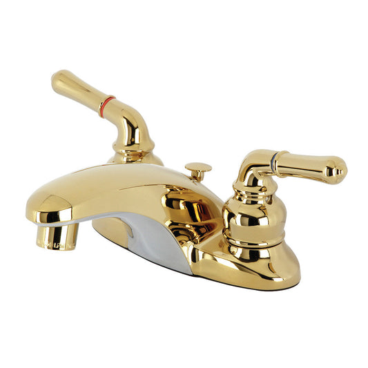 Magellan 4 Inch Centerset Bathroom Faucet in Polished Brass
