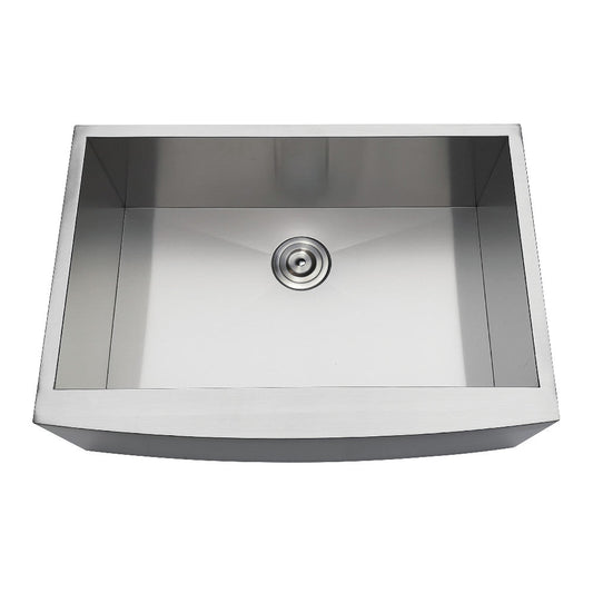 Uptowne 30 Inch Farmhouse Kitchen Sink in Brushed Stainless