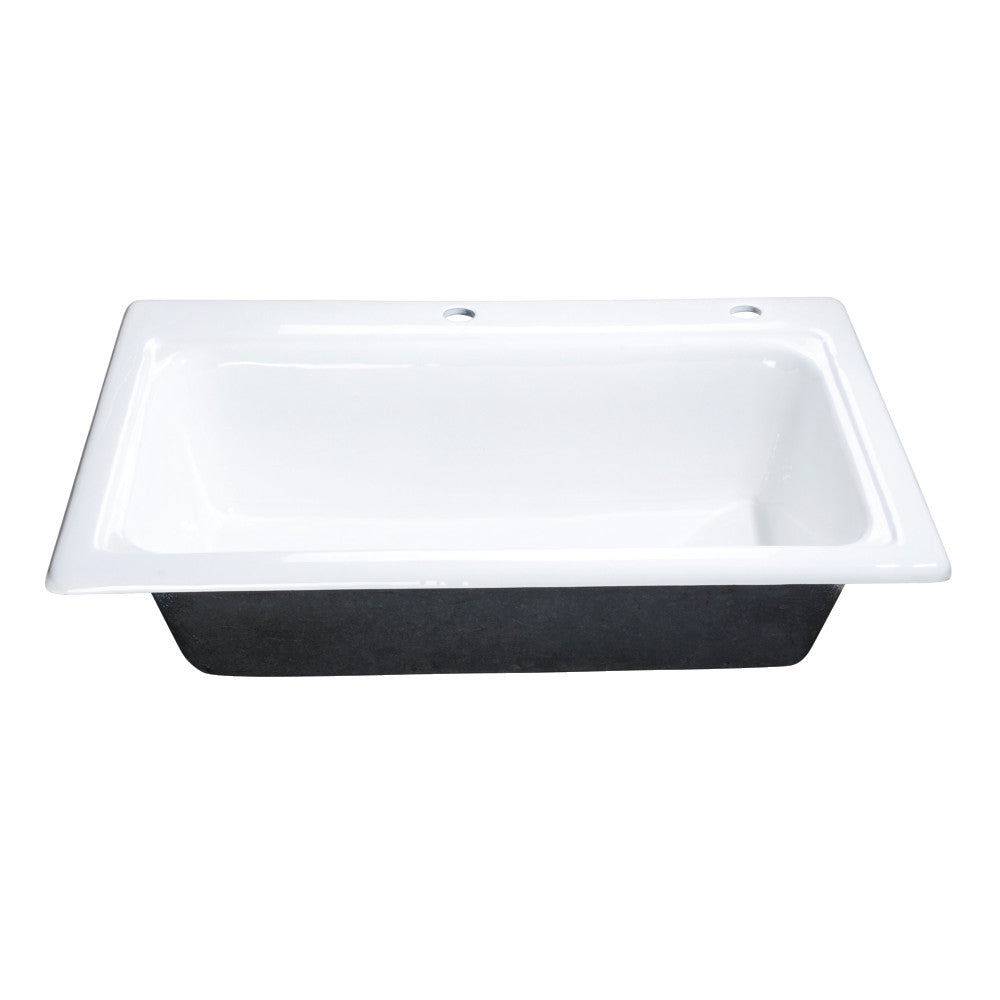 Towne 33 Inch Drop-In Kitchen Sink in White