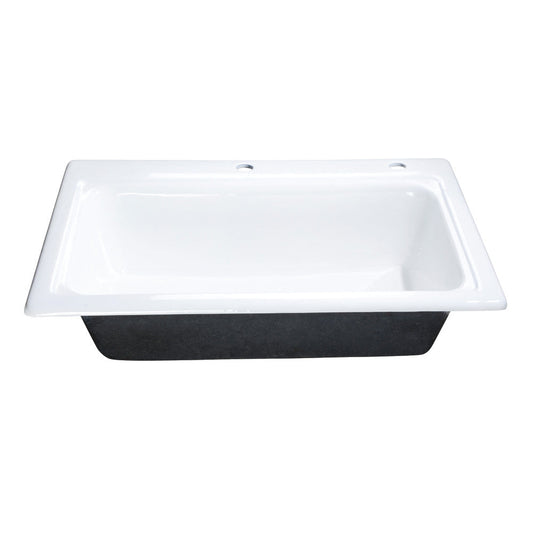 Towne 33 Inch Drop-In Kitchen Sink in White