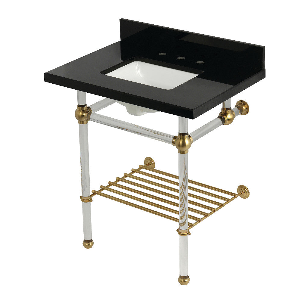 Templeton 30 Inch Console Sink in Brushed Brass