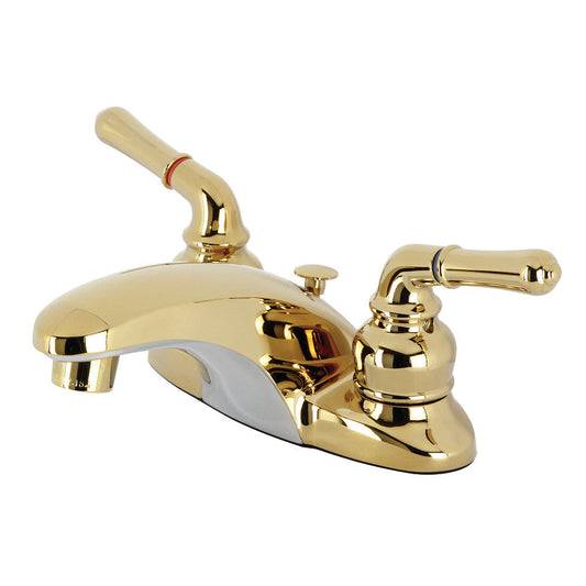 Magellan 4 Inch Centerset Bathroom Faucet in Polished Brass