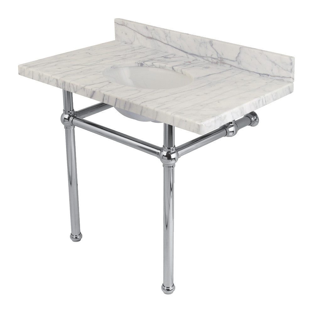 Templeton 36 Inch Console Sink in Carrara Marble