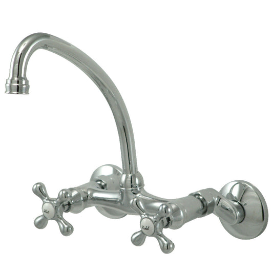 Kingston Wall Mount Kitchen Faucet in Polished Chrome
