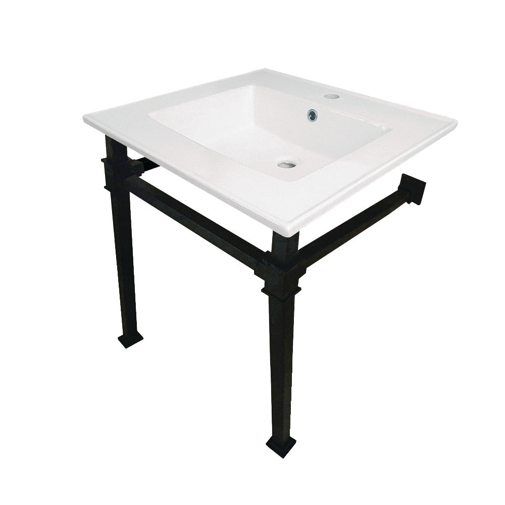 Monarch 25.19 Inch Console Sink in White