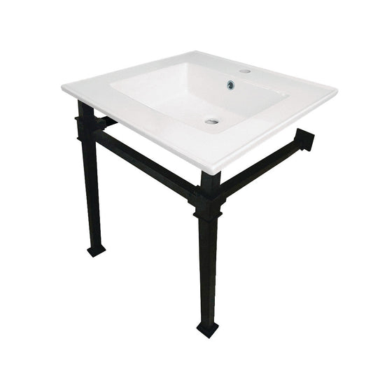 Monarch 25.19 Inch Console Sink in White