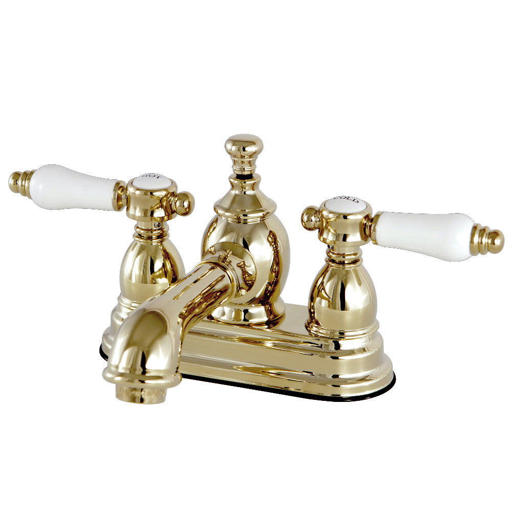 Bel-Air 4 Inch Centerset Bathroom Faucet in Polished Brass