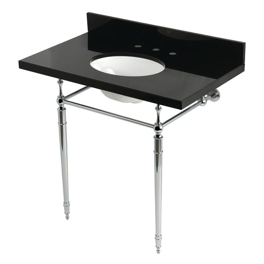 Edwardian 36 Inch Console Sink in Polished Chrome