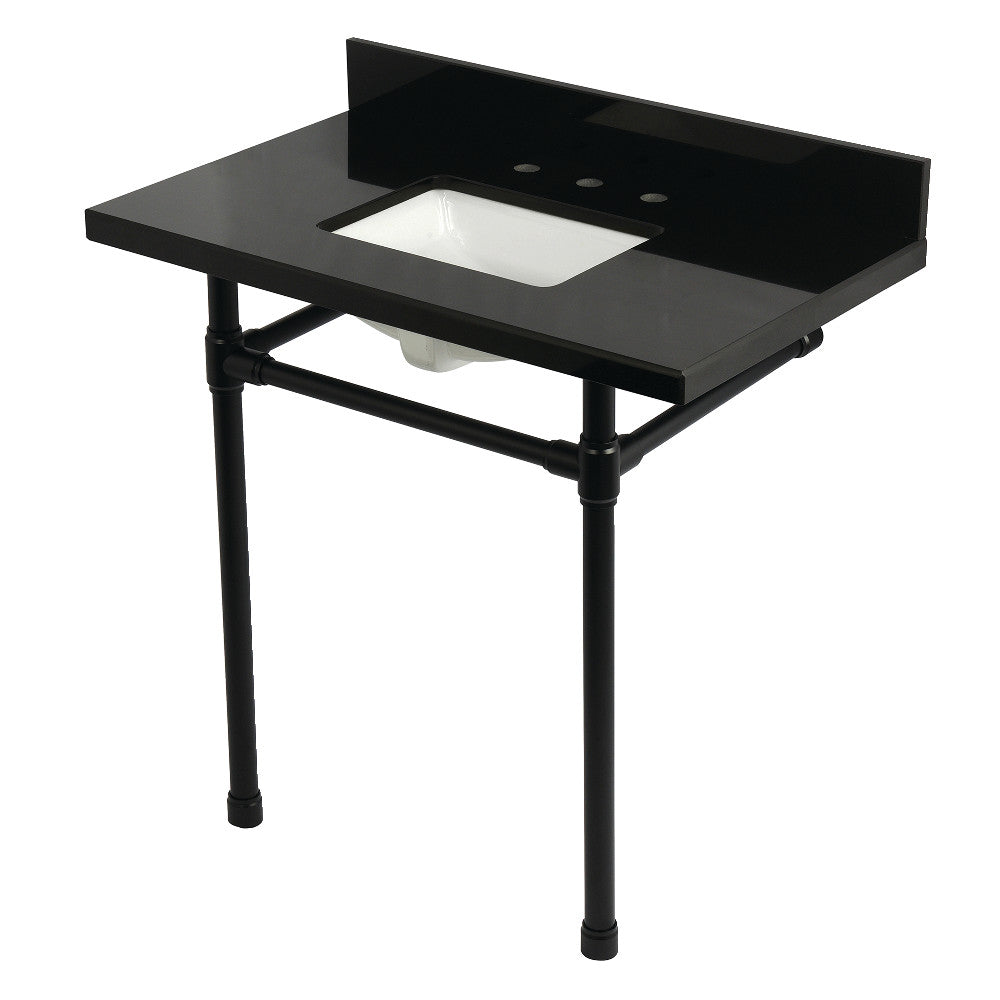 Dreyfuss 36 Inch Console Sink in Black