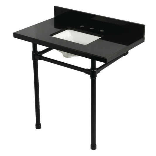 Dreyfuss 36 Inch Console Sink in Black