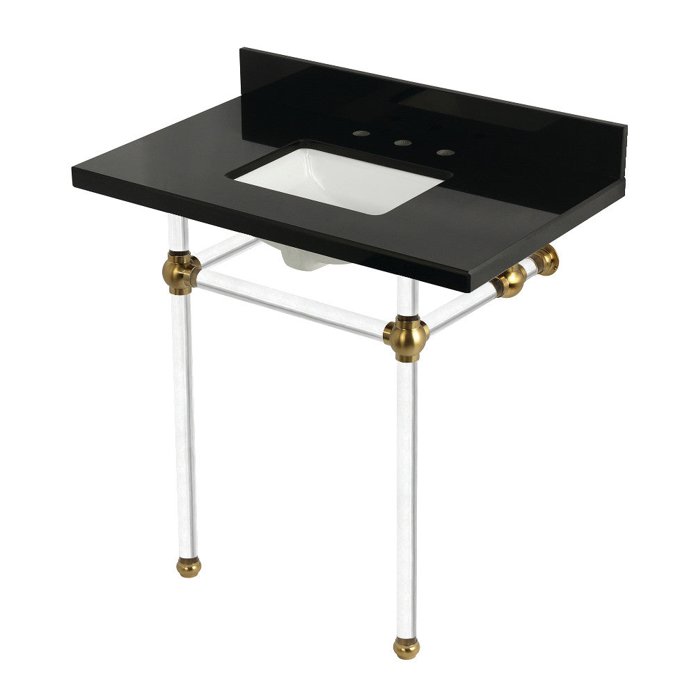Templeton 36 Inch Console Sink in Brushed Brass