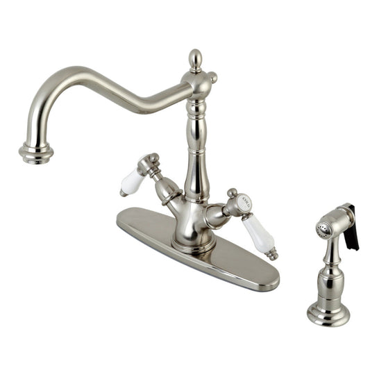 Bel-Air Two Handle Single-Hole Kitchen Faucet in Brushed Nickel