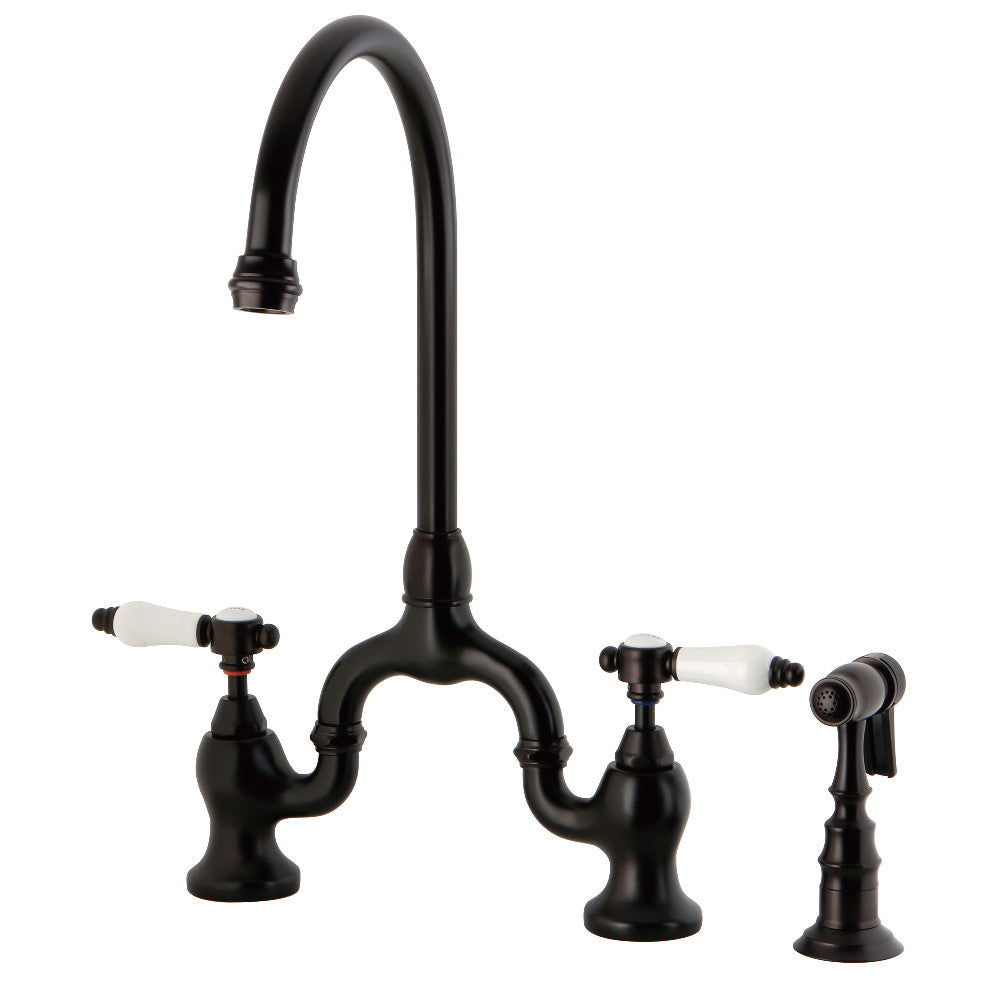 Bel-Air Bridge Kitchen Faucet in Oil Rubbed Bronze