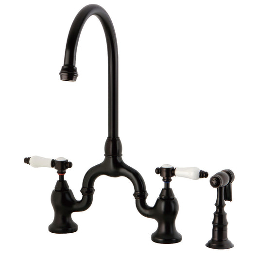 Bel-Air Bridge Kitchen Faucet in Oil Rubbed Bronze
