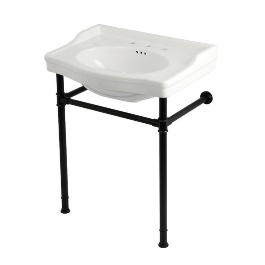 Victorian 29.94 Inch Console Sink in White