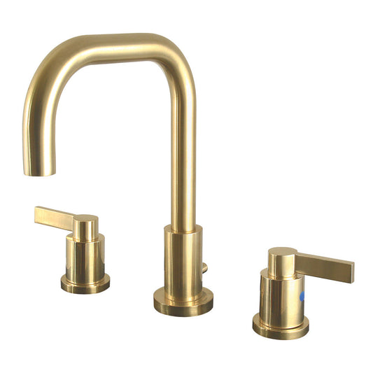 NuvoFusion Widespread Bathroom Faucet in Brushed Brass