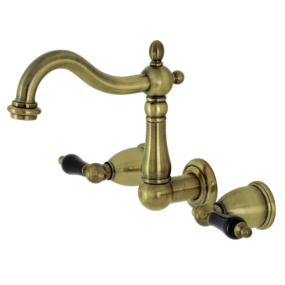 Duchess Wall-Mount Bathroom Faucet in Antique Brass