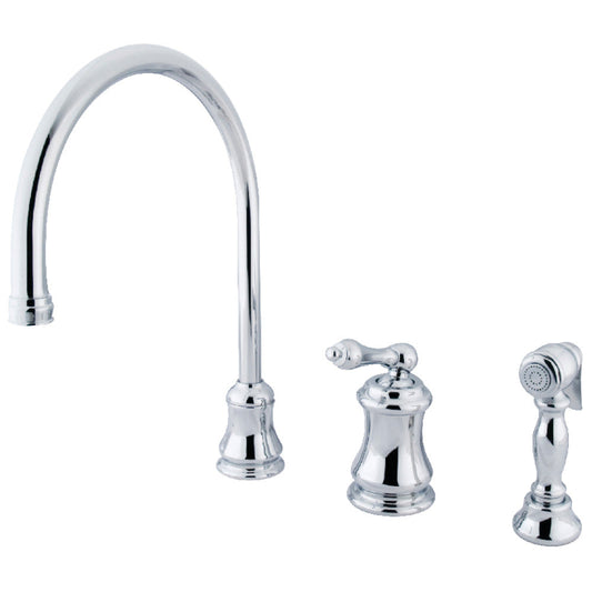 Restoration Widespread Kitchen Faucet in Polished Chrome