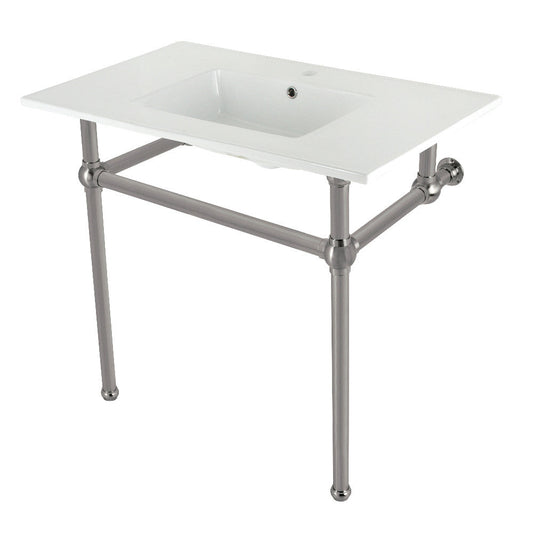 Templeton 37.38 Inch Console Sink in White