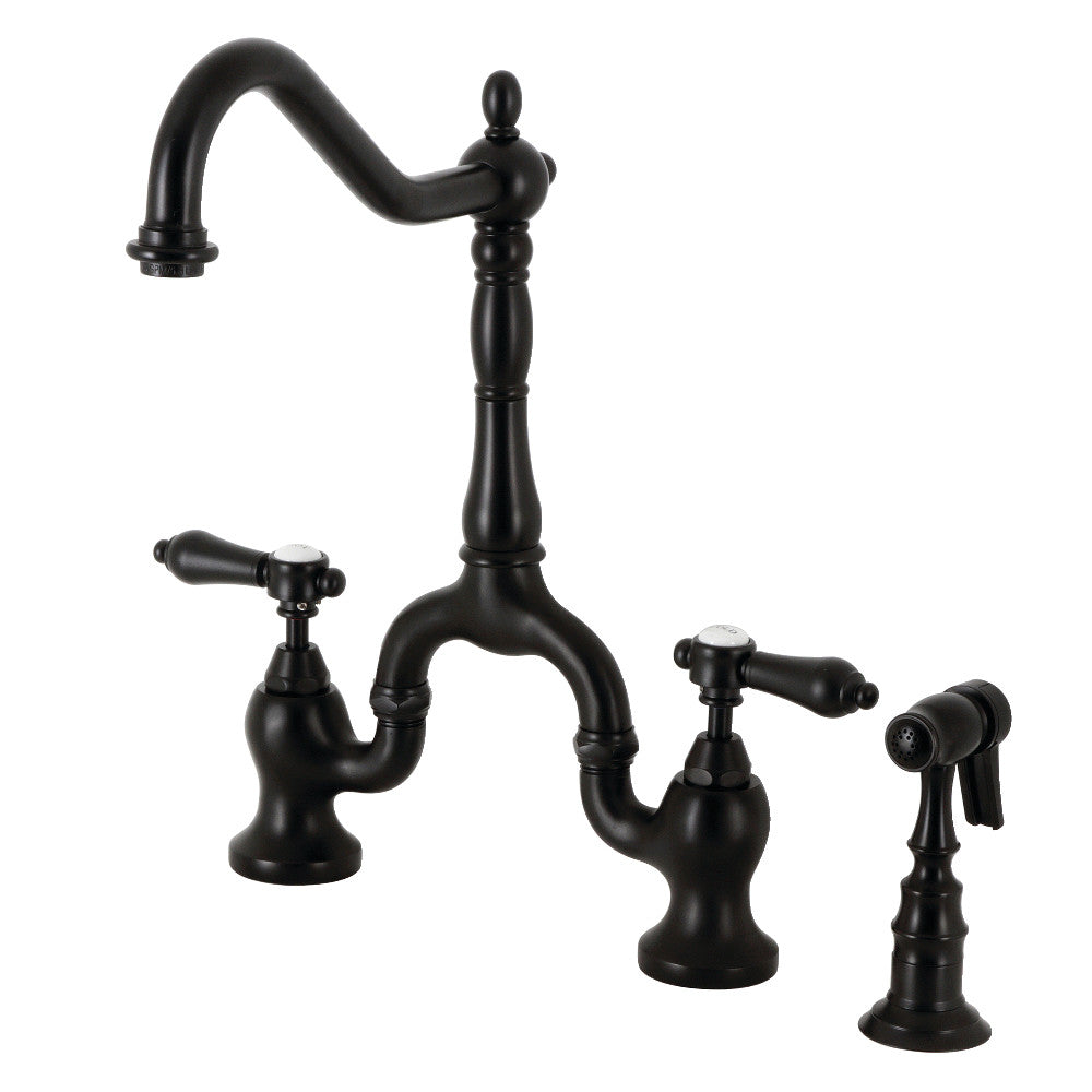 Heirloom Bridge Kitchen Faucet in Matte Black