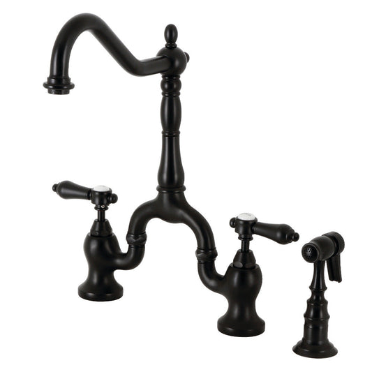 Heirloom Bridge Kitchen Faucet in Matte Black