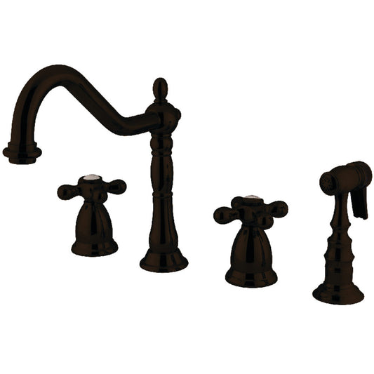 Heritage Widespread Kitchen Faucet in Oil Rubbed Bronze