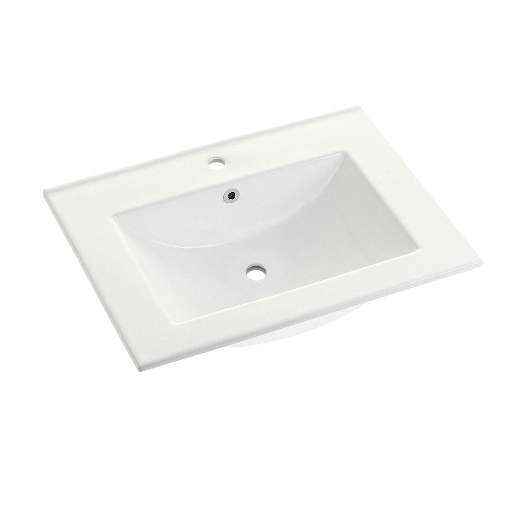 Ultra Modern 24 Inch Vanity Sink Top in White