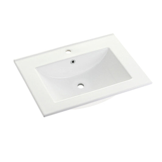 Ultra Modern 24 Inch Vanity Sink Top in White