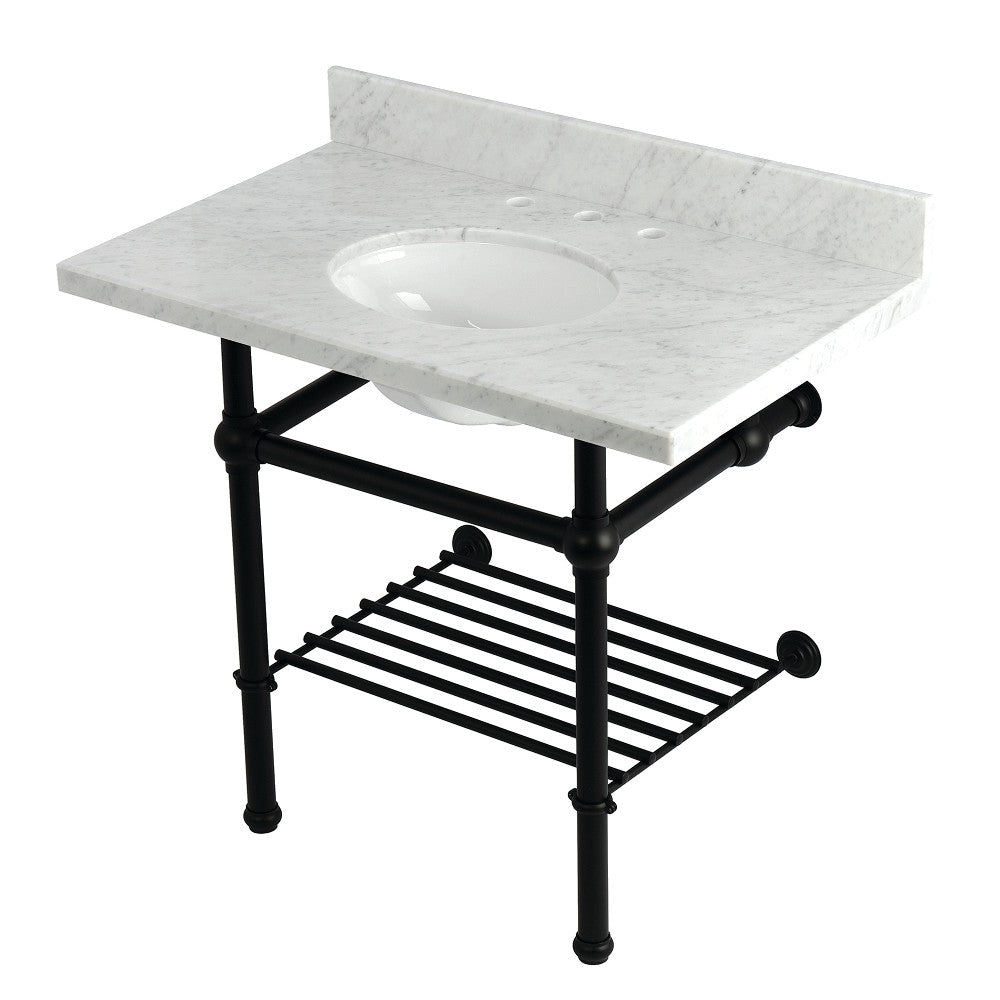 Templeton 36 Inch Console Sink in Carrara Marble