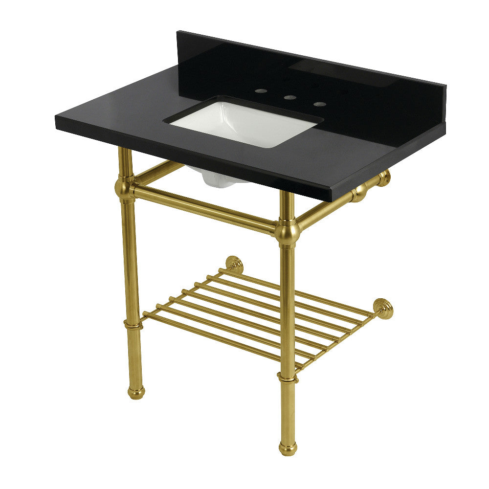 Templeton 36 Inch Console Sink in Brushed Brass
