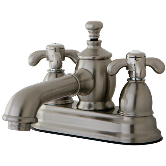 French Country 4 Inch Centerset Bathroom Faucet in Brushed Nickel