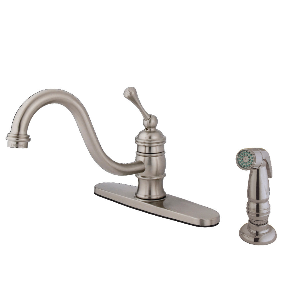 One Handle Kitchen Faucet in Brushed Nickel