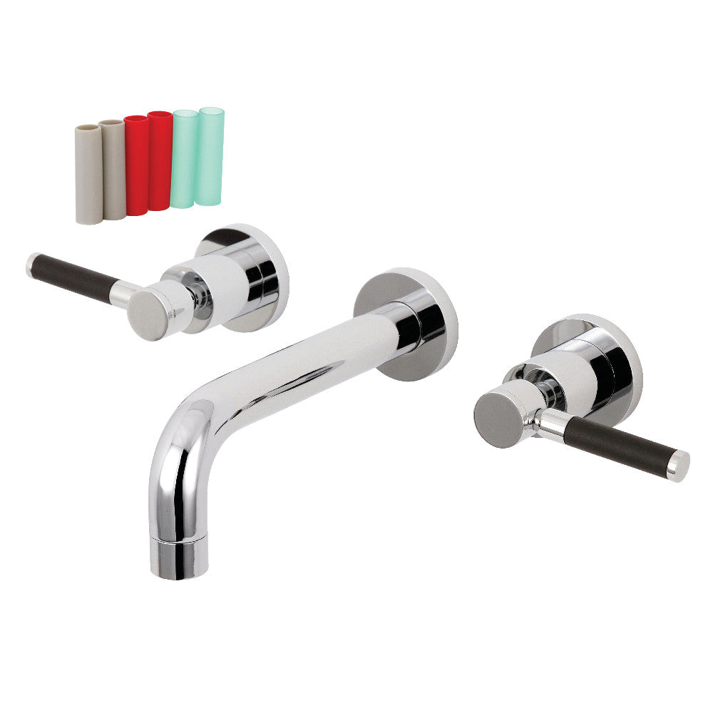 Kaiser Wall-Mount Bathroom Faucet in Polished Chrome